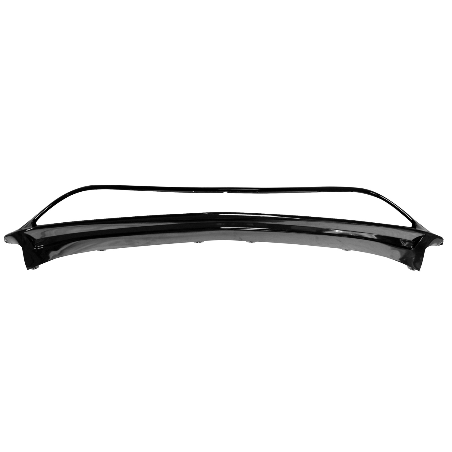 FRONT BUMPER COVER MOLDING [TRIM] BRIGHT BLACK FINISH; MADE OF PP