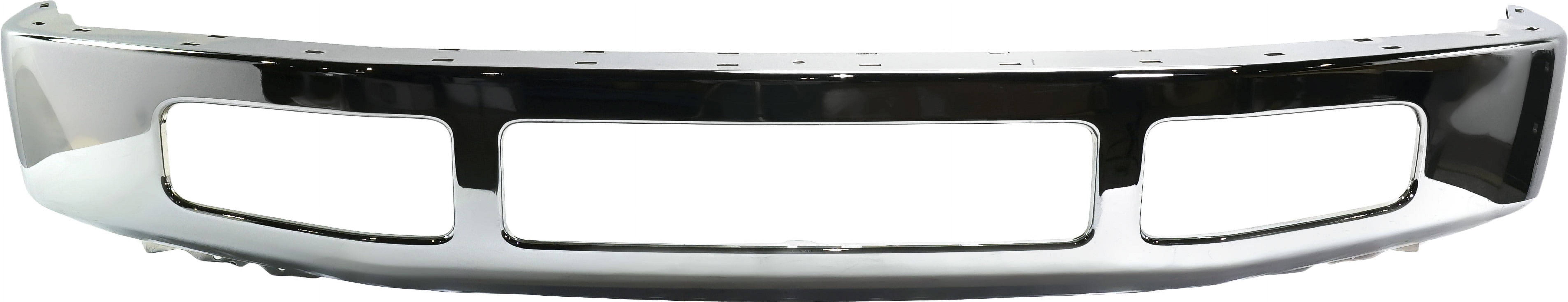 FRONT BUMPER Compatible with FORD F-250 SUPER DUTY/F-350 SUPER DUTY 2008-2010 Chrome Steel with Moulding Pad Holes