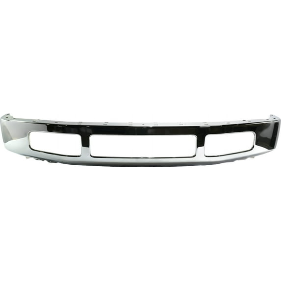 FRONT BUMPER Compatible with FORD F-250 SUPER DUTY/F-350 SUPER DUTY 2008-2010 Chrome Steel with Moulding Pad Holes