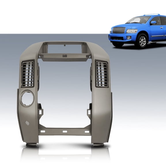 Front Center Dash Radio Vent Bezel Trim Fit For Infiniti QX56 2004-2007 Grey Dash Panel