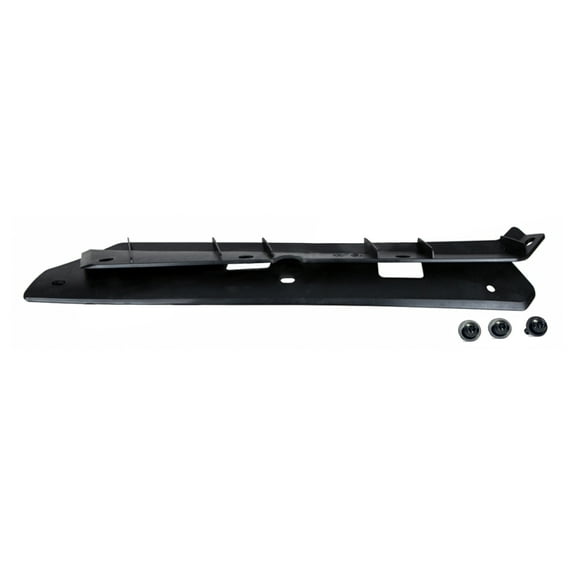 FRONT DRIVER SIDE OUTER AIR DAM; MADE OF PLASTIC
