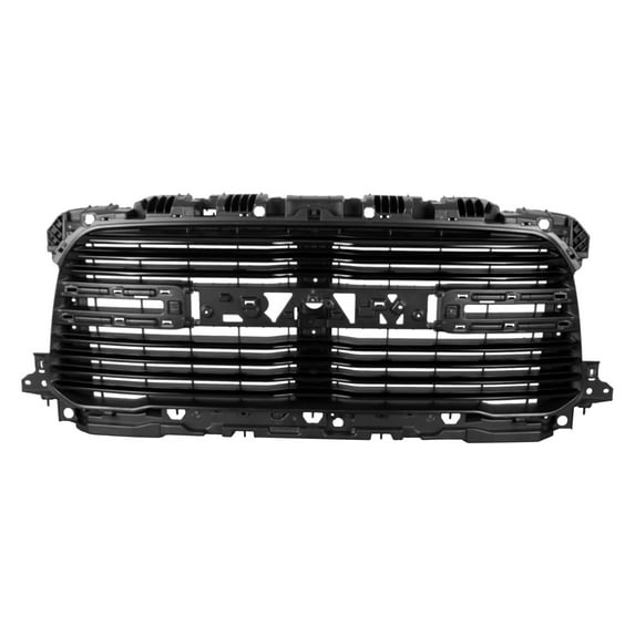 FRONT GRILLE; BIG HORN/LARAMIE; GLOSS BLACK BILLET TYPE FOR USE WITH