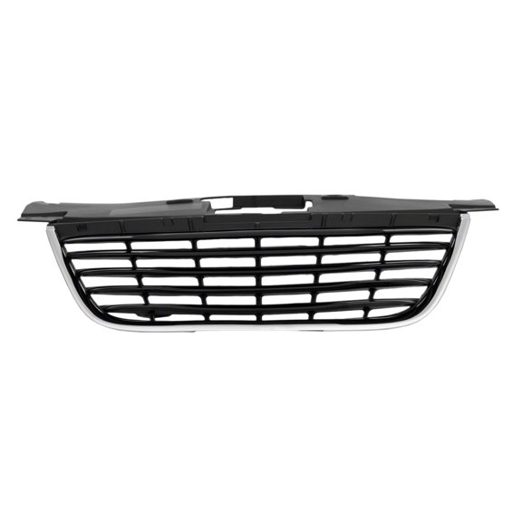 FRONT GRILLE; CHROME FRAME WITH ALL BLACK SLATS; MADE OF PLASTIC; [CH]
