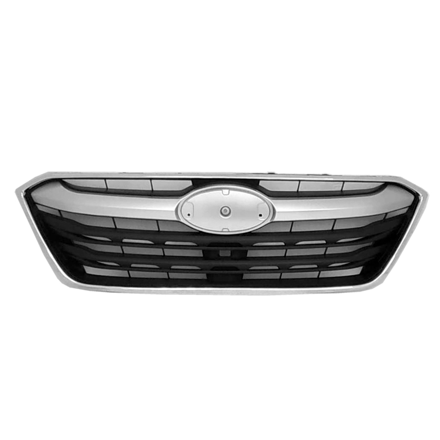 FRONT GRILLE; FOR 2.4 LITER MODELS; GLOSS SILVER WITH CHROME MOLDING