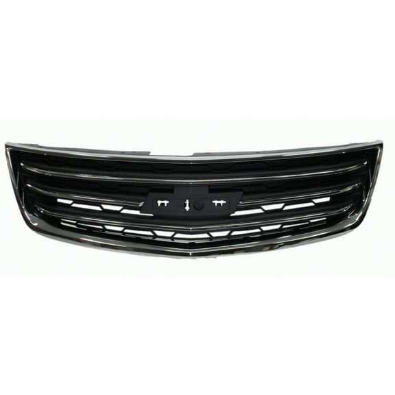 FRONT GRILLE; FOR LT/LTZ/PREMIER MODELS; DARK GRAY WITH CHROME OUTER  MOLDING AND CHROME HORIZONTAL MOLDING BARS; WILL NOT INCLUDE EMBLEM;