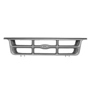 FRONT GRILLE; REAR WHEEL DRIVE MODELS; DARK ARGENT; FOR USE WITHOUT SEPARATE UPPER MOLDING; MADE OF PLASTIC