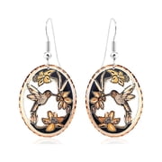 FRONT LINE JEWELRY Artisan Handcrafted Copper Cut-out Hummingbird Earrings for Women Handmade Hummingbird Jewelry, Gifts for Hummingbird Lovers!