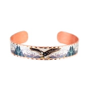 FRONT LINE JEWELRY Artisan crafted American Eagle Bracelets Cuff Men, Women, Unisex Open Adjustable Copper Bracelets Eagle Cuff Bald Eagle Bracelets