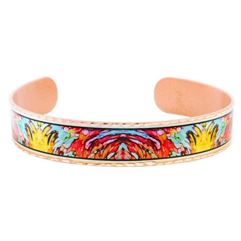 FRONT LINE JEWELRY Artisan-crafted Copper Bracelets Cuff Featuring