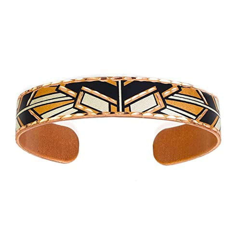 American Bald Eagle Copper Cuff Bracelet - Cutout Design Artisan Adjustable Wide Cuff, Unisex Handmade Jewelry
