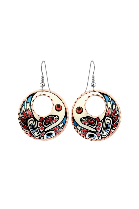 NW Haida Eagle Totem Earrings A Stunning Tribute to Alaskas Majestic Wildlife