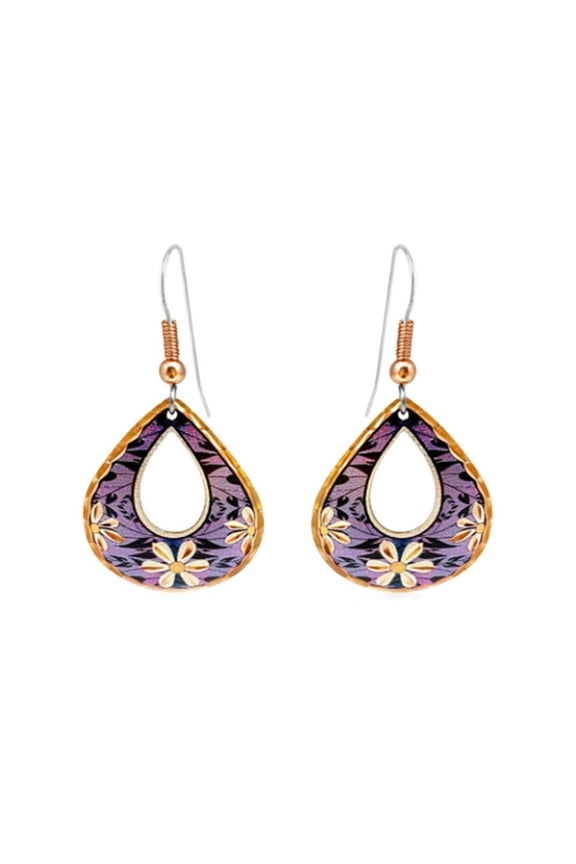 SW Native earrings: butterflies, dragonfly, rose, horse, moose, buffalo, magnolia, flower, turtle, bear (DaisyPurple)