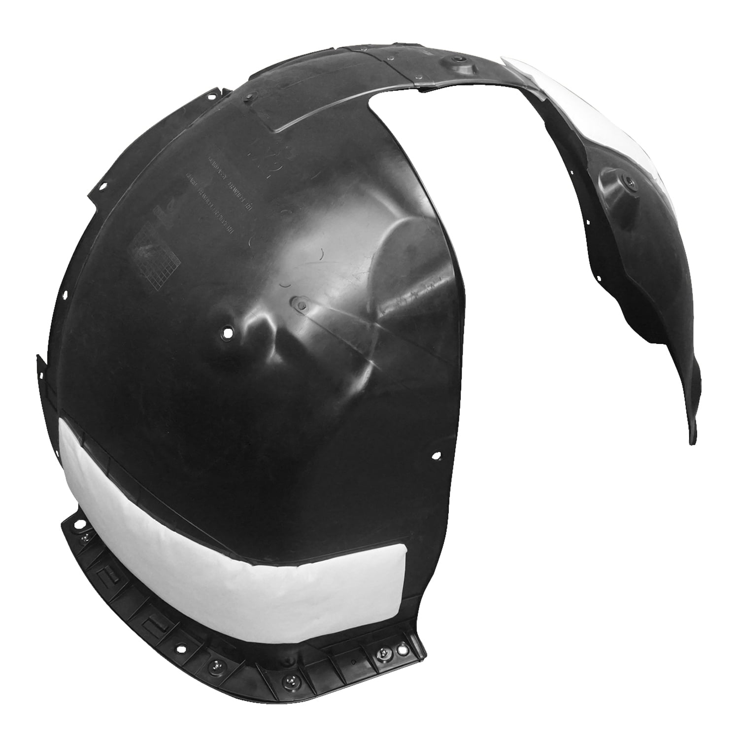 FRONT PASSENGER SIDE FENDER LINER; WITH INSULATION FOAM; MADE OF PP