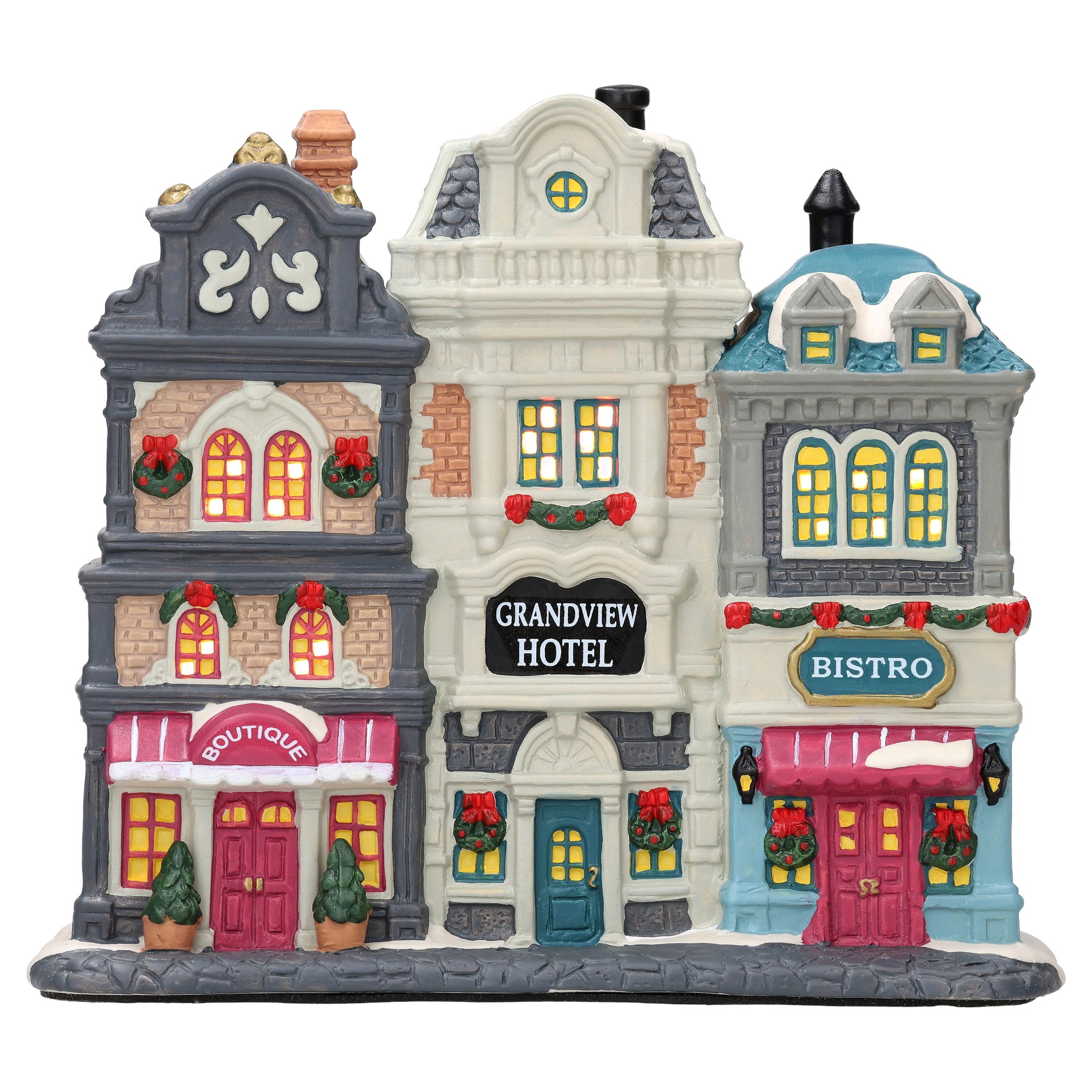 Light-Up Front Street House Christmas Village Building, Multicolor, 7.5", by Holiday Time