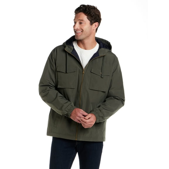 Frontier Threads Men's Lined Poly Memory Hooded Safari Jacket