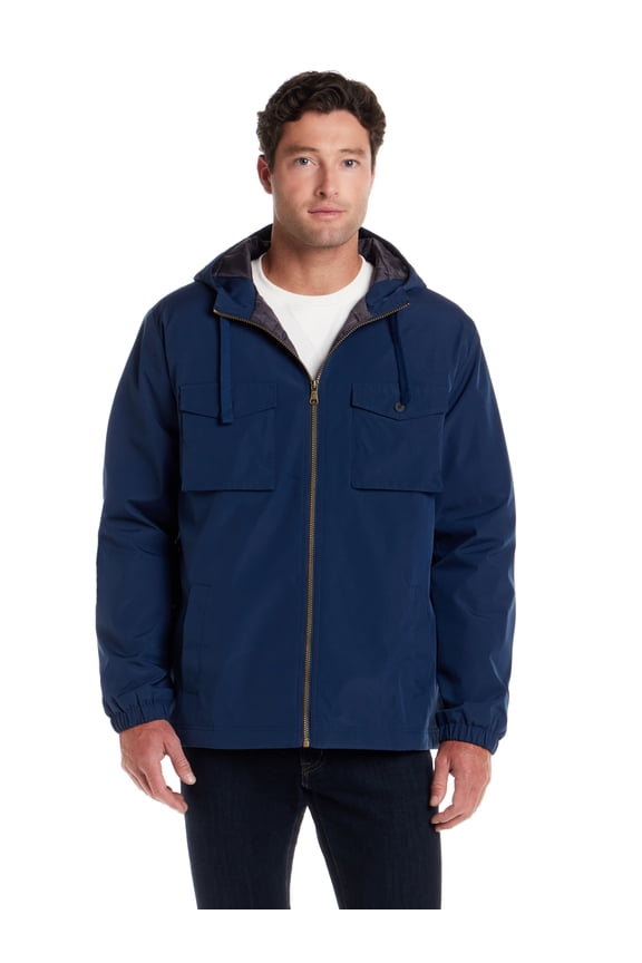 Men's Lined Poly Memory Hooded Safari Jacket