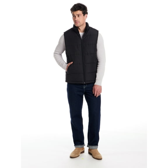 Frontier Threads Men's Sherpa Lined Horizontal Quilted Vest
