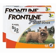 FRONTLINE Plus Flea and Tick Treatment for Dogs Small Dog, 5-22 Pounds, 6 Doese