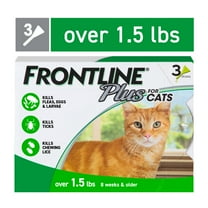 FRONTLINE Plus for Cat & Kitten Flea & Tick Spot Treatment, 3 Count