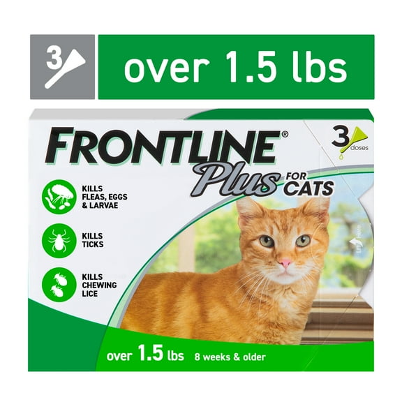 FRONTLINE Plus for Cat & Kitten Flea & Tick Spot Treatment, 3 Count