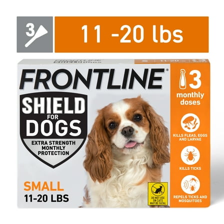 FRONTLINE Shield for Dogs Flea & Tick Treatment, 11-20 lbs, 3 Count