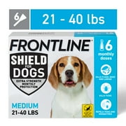 FRONTLINE Shield Flea & Tick Treatment for Dogs, 21-40 lbs, 6 Count (Box)