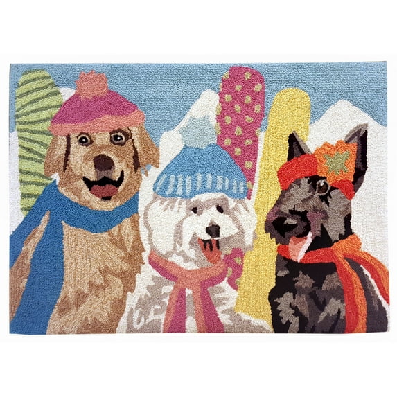 FRONTPORCH 1832/44 SKI BUNNIES MULTI - 20"X30" Area Rug by Trans-Ocean
