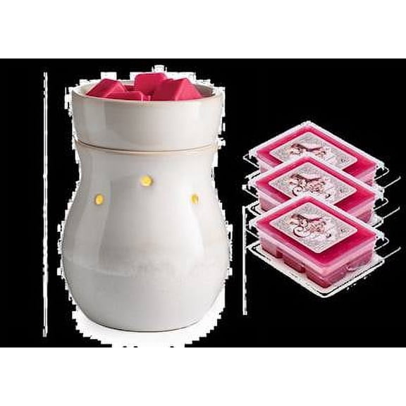 FROSTED FARMHOUSE Illumination Fragrance Warmer Gift Set with 3 Courtneys Wax Melts - ORANGE-BLOSSOM