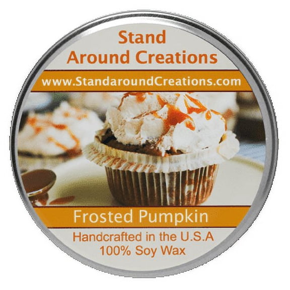 FROSTED PUMPKIN TUREEN 8-OZ. ALL NATURAL SOY CANDLE