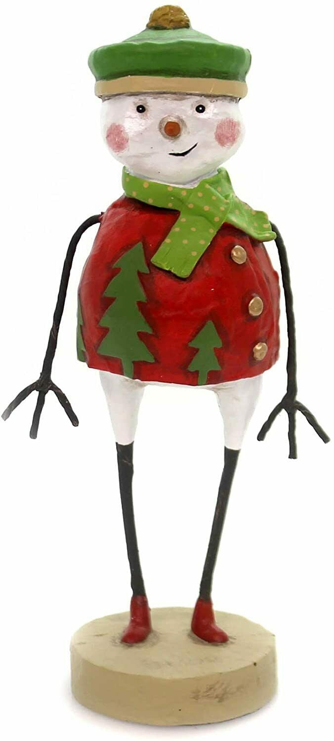 FROSTY FELLOW Snowman Whimsical Christmas Figurine, Lori Mitchell, by