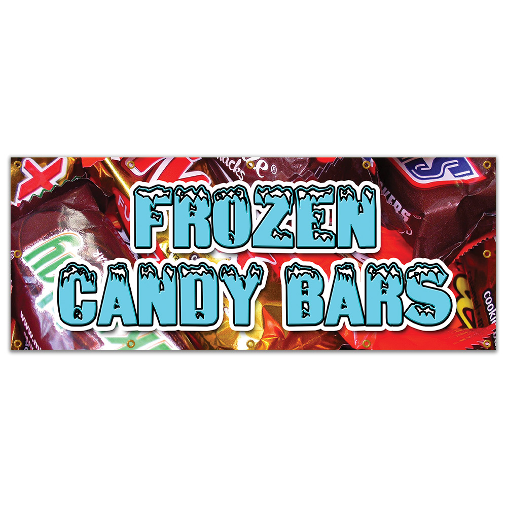 FROZEN CANDY BARS BANNER SIGN snickers 3 three musketeers reeses stick
