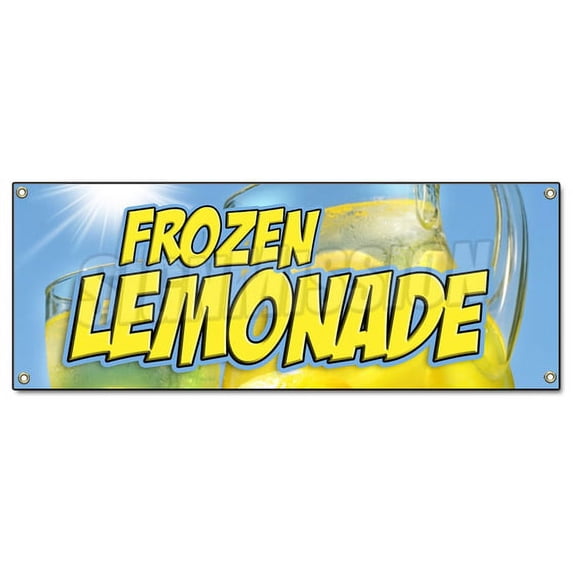 FROZEN LEMONADE BANNER SIGN slushie smoothie lemonade sugar sweet carnival