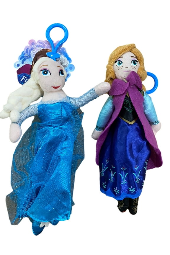 FROZEN PLUSH KEYCHAIN BUNDLE - ELSA AND ANNA