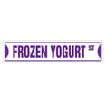 thumbnail image 1 of FROZEN YOGURT Street Sign shop soft serve Fro Yo | Indoor/Outdoor |  18" Wide, 1 of 5
