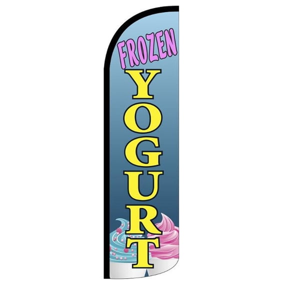 FROZEN YOGURT Windless Flag (Hardware Not Included) |Advertisement /Business Flags | Feather Flag |