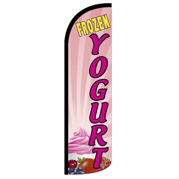 FROZEN YOGURT Windless Flag (Hardware Not Included) |Advertisement /Business Flags | Feather Flag |