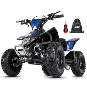 FRP 40cc Gas Powered Mini ATV, 4-Stroke Off-Road 4 Wheeler for Ages 13+, Up to 15 MPH, Adjustable Speed Control, Front & Rear Disc Brakes, Pull Start