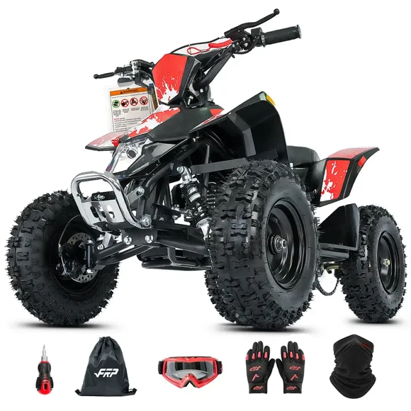 FRP 40cc Gas Powered Off-Road Bike, 4-Stroke Engine, Up to 15 MPH, Ages 13+, Adjustable Speed Control, Front & Rear Disc Brakes, Pull Start