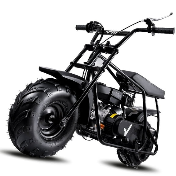 FRP 99cc Gas Powered Mini Dirt Bike, 28MPH Off-Road Motorcycle for Kids and Adults, Dual Disc Brakes, Rear Suspension, As Gifts for Kids, Halloween Gift, Christmas Gift - BLACK