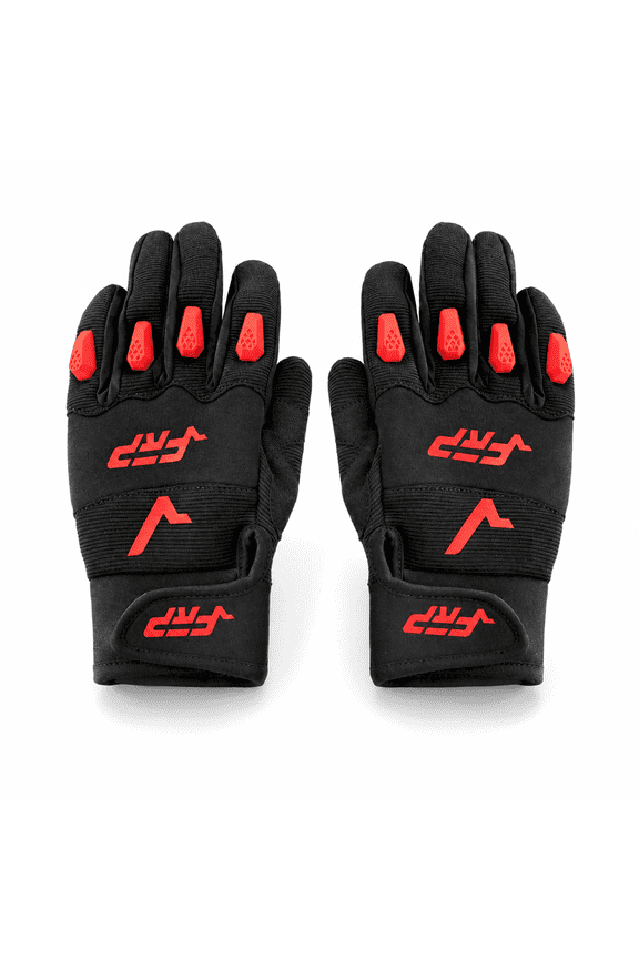 Adult Mini Bike Riding Gloves, Touchscreen Dirt Bike & ATV Motorcycle Gloves with Anti-Slip Palm, Protective Knuckle Design, Full Finger Off-Road Gloves, Black/Red