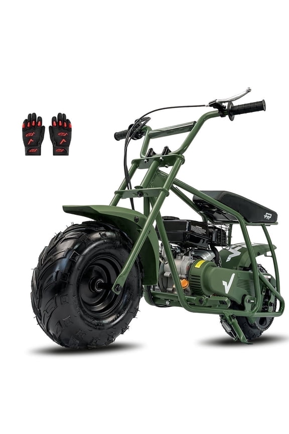Basic Package GMB100 Gas Powered Mini Dirt Bike 99CC for Adult and Older Youth, 28MPH Off Road Motorcycle, Weight Support Up to 220 LBS - Green