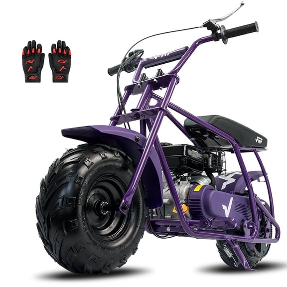 FRP Basic Package GMB100 Gas Powered Mini Dirt Bike 99CC for Teens and Adults, 28MPH Off Road Motorcycle, Weight Support Up to 220 LBS - Purple