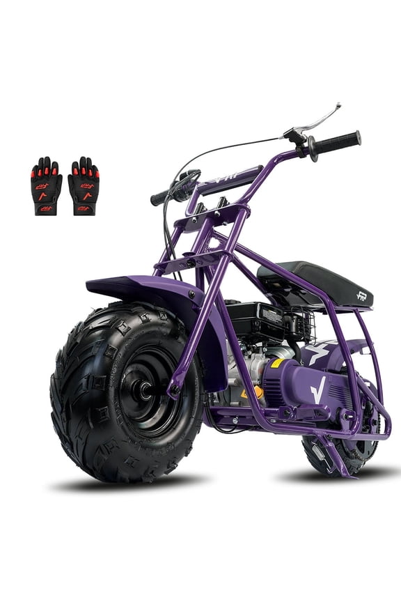 Basic Package GMB100 Gas Powered Mini Dirt Bike 99CC for Teens and Adults, 28MPH Off Road Motorcycle, Weight Support Up to 220 LBS - Purple