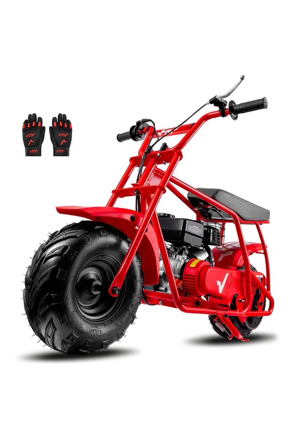 Basic Package GMB100 Gas Powered Mini Dirt Bike 99CC for Teens and Adults, 28MPH Off Road Motorcycle, Weight Support Up to 185 LBS - Red