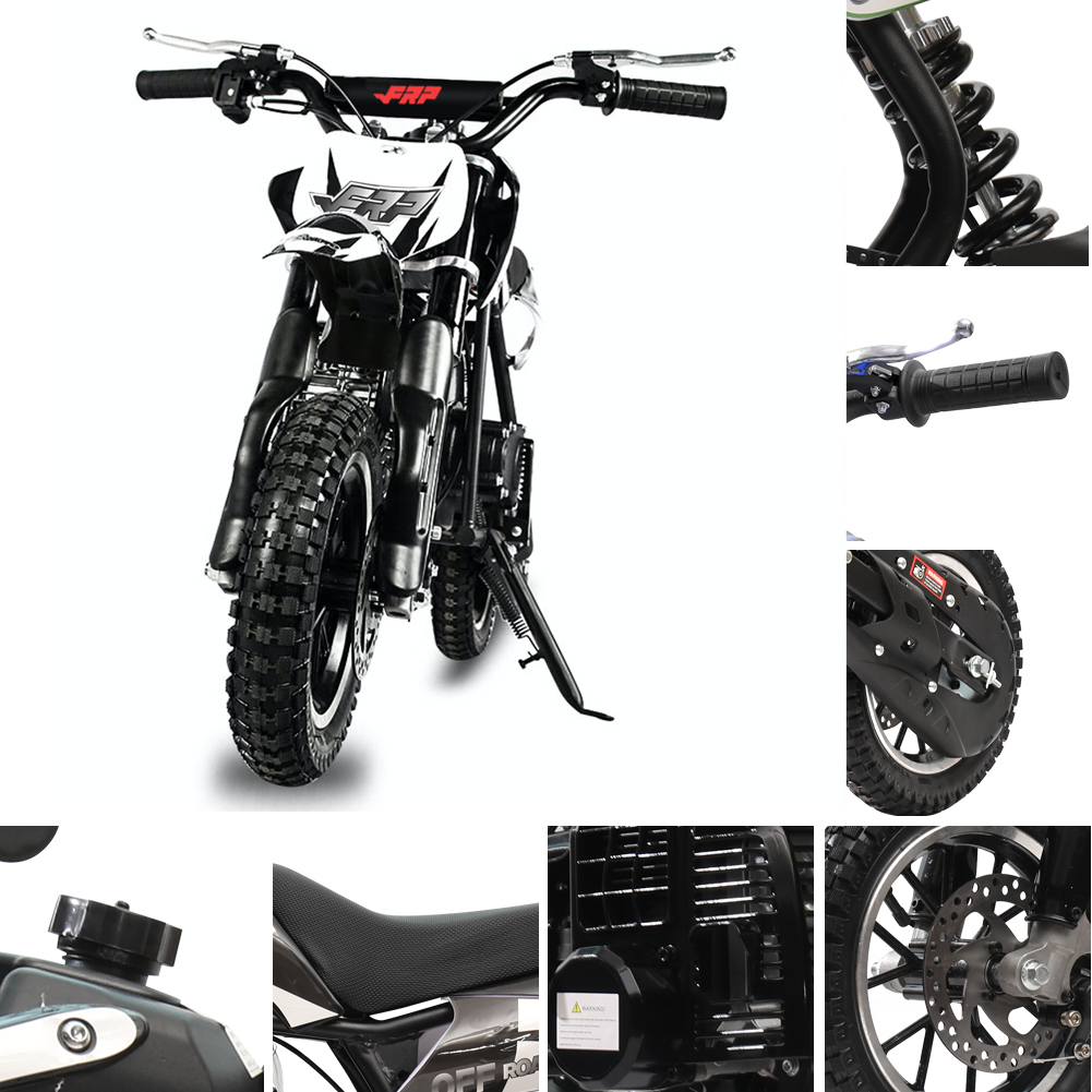 FRP DB001 49CC 2-Stroke Kids Dirt Off Road Mini Dirt Bike, Kid Gas Powered Dirt Bike Off Road Motorcycle - Black