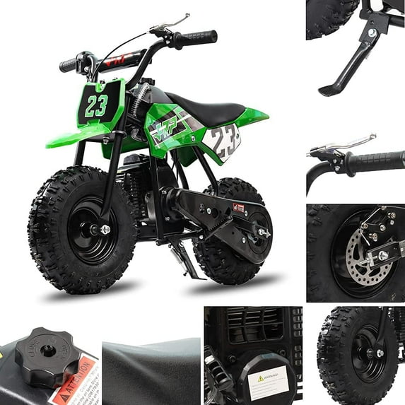 FRP DB002 Kid Dirt Bike, Mini Kid Dirt Bikes W/ EPA Approved Engine for Kids Over Age 8, Upgrade Tires for Kid Dirt Bike Speed Up 20 Mph Weight Support 165 LB, Green