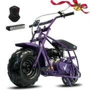 FRP Enhanced Package GMB100 Gas Powered Mini Dirt Bike 99CC for Teens and Adults, 28MPH Off Road Motorcycle, Weight Support Up to 220 LBS - Purple