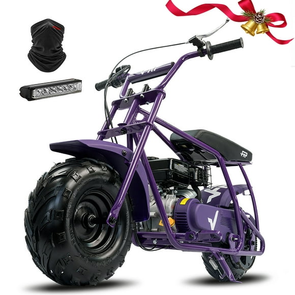 FRP Enhanced Package GMB100 Gas Powered Mini Dirt Bike 99CC for Teens and Adults, 28MPH Off Road Motorcycle, Weight Support Up to 220 LBS - Purple
