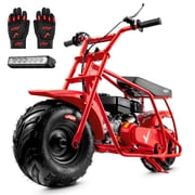 FRP Enhanced Package GMB100 Gas Powered Mini Dirt Bike 99CC for Teens and Adults, 28MPH off Road Motorcycle, Weight Support up to 220 lbs - Red
