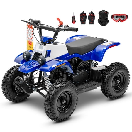 FRP FA40-NEO 40cc Teen Gas ATV, Gas Powered 4 Wheeler for Teens 13+, 4-Stroke Beginner ATV, Up to 13 MPH, Adjustable Speed, Safety Switches, Front & Rear Brakes - Blue